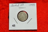 1888 Seated Dime