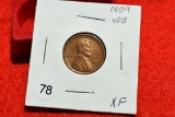 1909 Vdb Lincoln Cent Xf