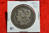 1891-cc Morgan Dollar F/vf