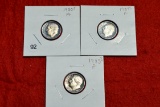 1980-s, 1984-s, 1985-s Proof Roosebelt Dimes