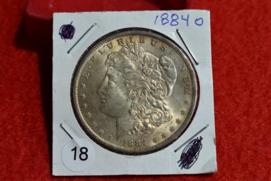 1884-o Morgan Dollar Au/unc