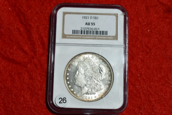 1921-d Morgan Dollar Ngc Au55