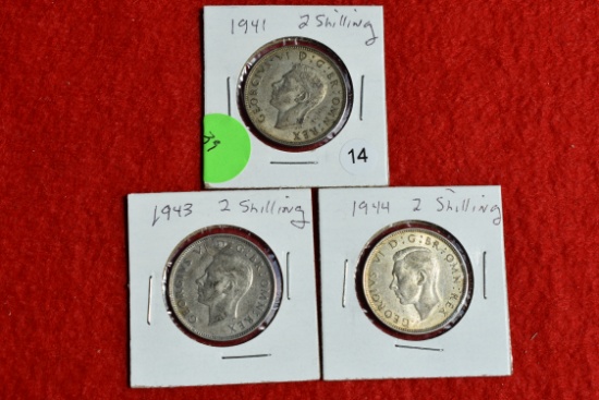 1941, 1943, 1944 Great Britain 2 Shillings