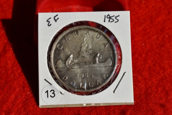 1955 Canadian Sivler Dollar Xf