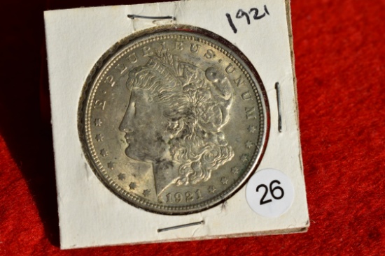 1921 Morgan Silver Dollar Au