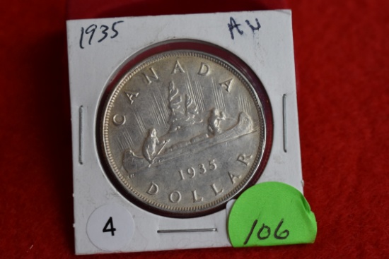 1935 Canadian Silver Dollar Au