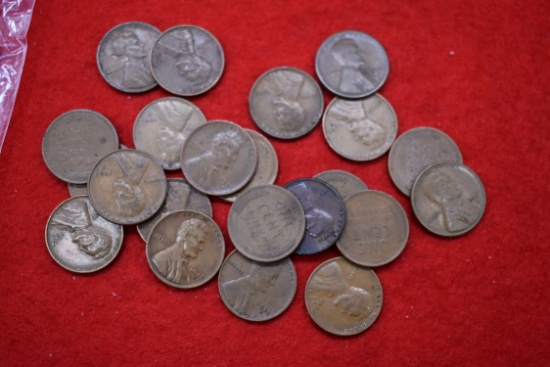 22 - S Mint Wheat Cents 1926-1953