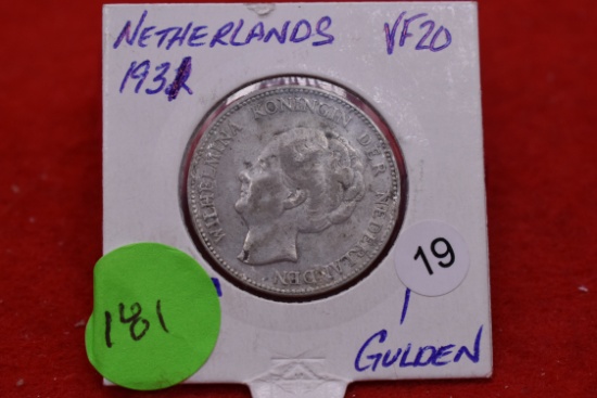 1931 Netherlands 1 Gulden - Vf