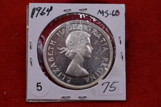 1964 Canadian Silver Dollar - Unc