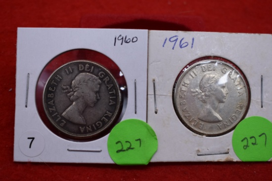1960 & 1961 Canadian Silver Halves