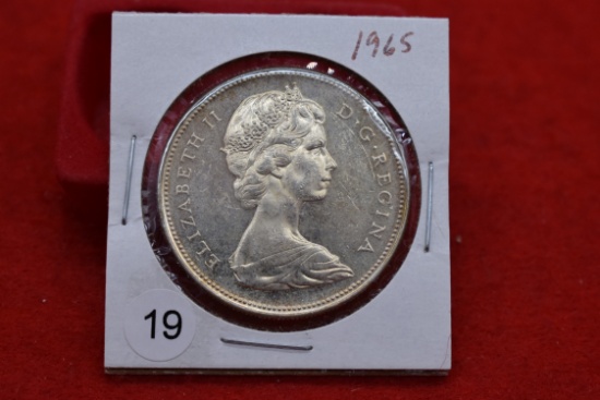 1965 Canadian Silver Dollar - Bu