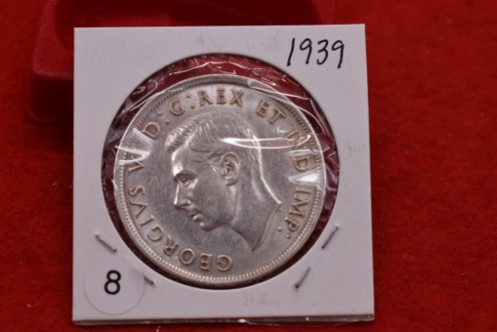 1939 Canadian Silver Dollar - Unc