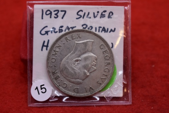 1937 Great Britain Silver Half Crown