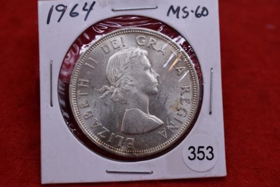 1964 Canadian Silver Dollar - Bu