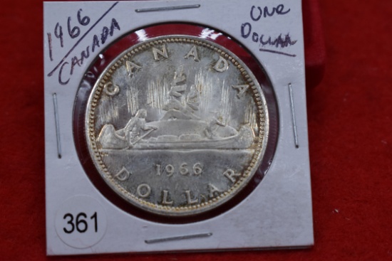 1966 Canadian Silver Dollar - Unc