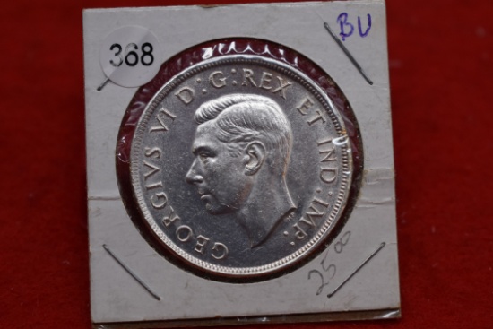1939 Canadian Silver Dollar - Bu