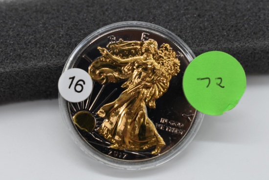 2017 Silver Eagle With Gold Highlights