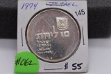 1974 Israel 10 Iirot Proof Silver