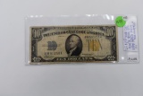 1934 A $10 Silver Certificate Yellow Seal North Africa