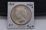 1925 Peace Dollar - Ms63+
