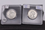 1960d & 1962 Silver Washington Quarters - Bu
