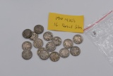 16 - 1920's Partial Date Buffalo Nickels