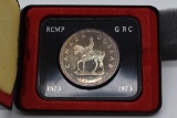 1973 Canadian Silver Dollar Mountie - Toned