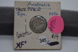 1936 Australia 3 Pence Silver