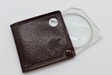 Magnifing Glass In Leather Holder