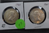 1961 & 1962 Canadian Silver Halves