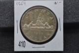 1959 Canadian Silver Dollar - Unc