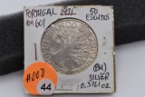 1971 Portugal 50 Escudos Silver - Bu