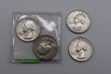 4 - 1964 Silver Washington Quarters