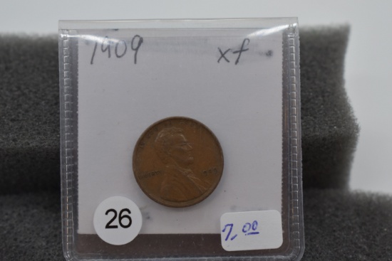 1909 Lincoln Cent - Xf+