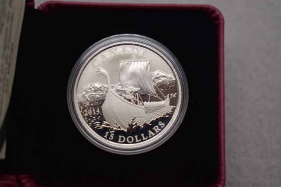 2014 Canadian $15 Silver The Vikings