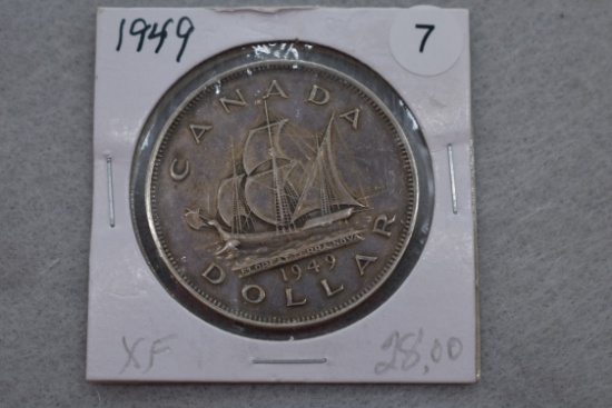 1949 Canadian Silver Dollar - Xf