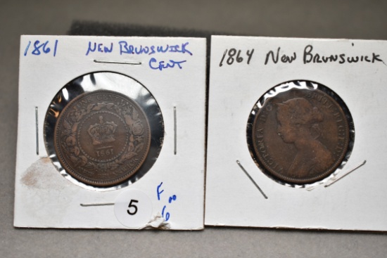 1861 & 1864 New Brunswick Cents