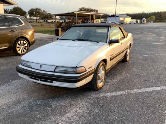 1991 PONTIAC SUNBIRD   VIN:  1G2JB34T7M7620639   WHITE