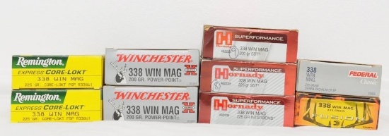 338 Win. Mag. Ammo - 9 Boxes