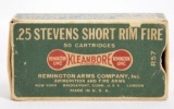 Remington .25 Stevens Short Rimfire Full Box