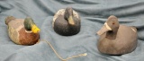 Lot of 3 Wood Duck Decoys (F,G,H)