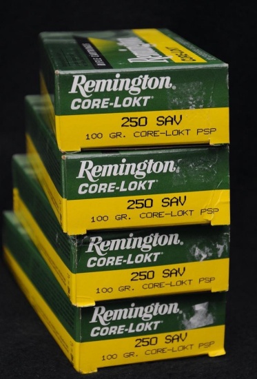 Remington 250 Sav 100 gr. Core-Lokt (4 boxes)