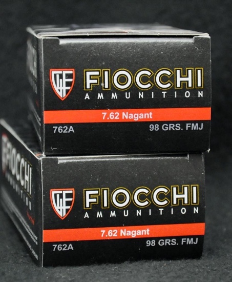 Fiocchi 7.62 Nagant 98 Grain FMJ (2 boxes)
