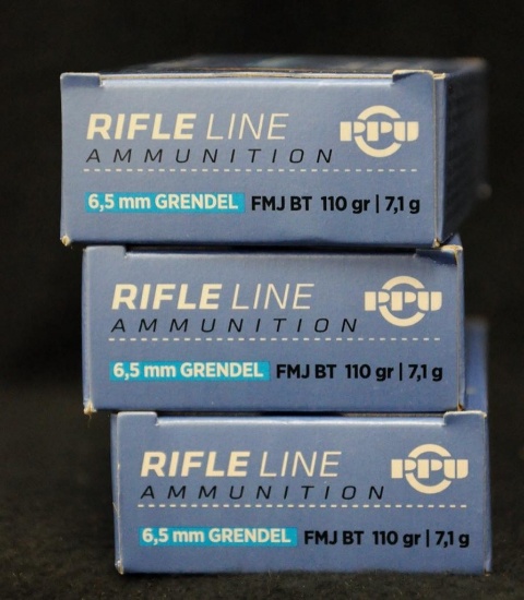 PPU 6,5mm Grendel 110 Gr. FMJ (3 boxes)