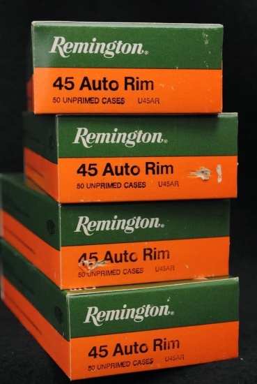 Remington 45 Auto Rim Unprimed Cases (4 boxes)