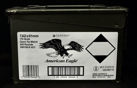 American Eagle 7.62x51mm 175 Gr. Open Tip Match (240 rounds)