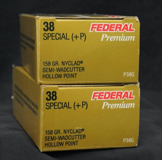 Federal 38 Special (+P) 158 Gr. Semi-Wadcutter HP (2 boxes)