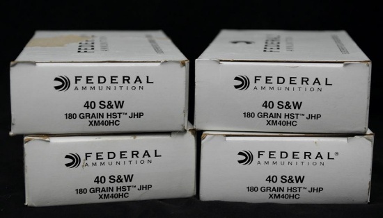 Federal 40 S&W 180 Gr. HP (4 boxes)