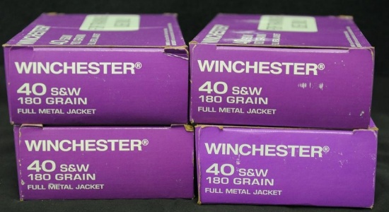 Winchester 40 S&W 180 Gr. FMJ (4 boxes)