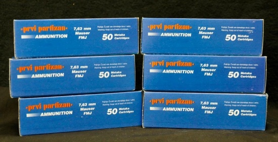 PRVI Partizan 7,63mm Mauser 85 Gr. FMJ (6 boxes)